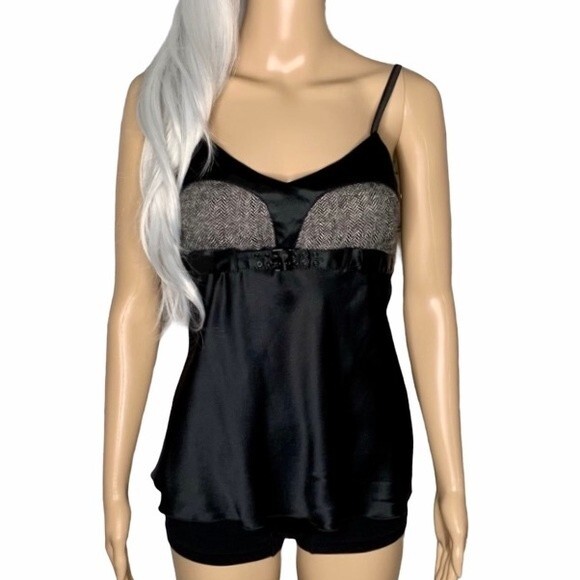 Sandro Paris Retro Sweetheart Buckle Silk Adjustable Strap Tank Size 2 - Picture 1 of 6